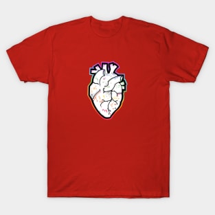 Rainbow anatomical heart T-Shirt